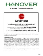 Hanover 11200-2SW-CHLSL Owner'S Manual preview