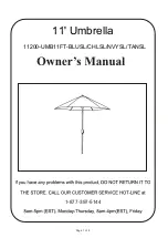 Hanover 11200-UMB11FT-BLUSL Owner'S Manual preview