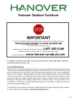 Hanover Brigantine Dining Table Owner'S Manual preview