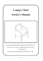 Preview for 6 page of Hanover Loveseat Owner'S Manual