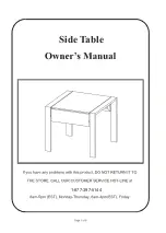 Preview for 12 page of Hanover Loveseat Owner'S Manual