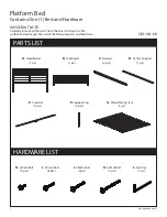 Preview for 1 page of Hanover Tiffany Platform Bed Manual