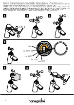 Предварительный просмотр 2 страницы Hans Grohe 19200 Assembly Instructions Manual