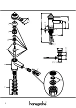 Предварительный просмотр 3 страницы Hans Grohe 19200 Assembly Instructions Manual