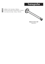 Preview for 1 page of Hans Grohe 24357 1 Series Installation/User Instructions/Warranty