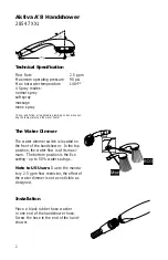 Предварительный просмотр 2 страницы Hans Grohe Aktiva A'8 Handshower 28547 1 Series Installation Instructions Manual