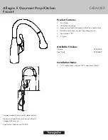 Hans Grohe Allegro E Gourmet Prep Kitchen Faucet 04066XX0 Specification Sheet preview