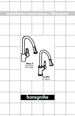 Hans Grohe AquaEra 06128 5 Series Installation Instructions / Warranty preview