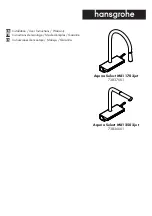Hans Grohe Aquno Select M81 170 3jet 73837 Series Manual preview