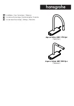 Preview for 1 page of Hans Grohe Aquno Select M81 170 3jet 73837 Series Manual