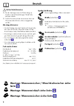 Предварительный просмотр 2 страницы Hans Grohe Axor 10452180 Assembly Instructions Manual