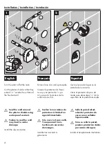 Preview for 4 page of Hans Grohe AXOR Citterio E 36703001 Installation/User Instructions/Warranty