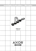 Preview for 1 page of Hans Grohe AXOR Citterio M 34444 1 Series Installation Instructions / Warranty