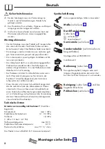 Предварительный просмотр 2 страницы Hans Grohe AXOR Massaud 18010000 Instructions For Use/Assembly Instructions