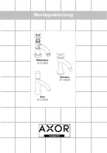 Preview for 1 page of Hans Grohe AXOR Montreux 16530 Series Assembly Instructions Manual