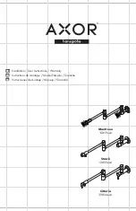 Preview for 1 page of Hans Grohe AXOR Starck 10859 0 Series Installation/User Instructions/Warranty