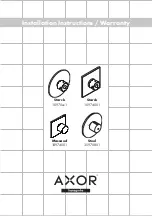 Hans Grohe Axor Starck 10970 1 Series Installation Instructions And Warranty preview