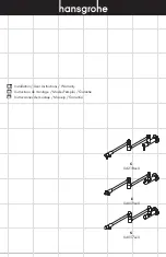 Preview for 1 page of Hans Grohe C 04218 0 Series Installation/User Instructions/Warranty