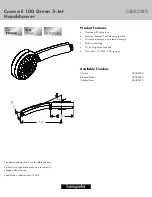 Preview for 1 page of Hans Grohe Croma E 100 Green 3-Jet Handshower 04083XX0 Specification Sheet