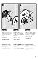 Предварительный просмотр 21 страницы Hans Grohe Croma Pressure Balance Tub/Shower Set With Rough 04908 0... User Instructions