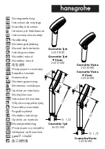 Hans Grohe Crometta 1jet 9 l/min 26333 Series Assembly Instructions Manual предпросмотр