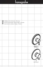 Hans Grohe E 04355 0 Series Installation/User Instructions/Warranty preview