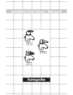 Preview for 1 page of Hans Grohe E Single-Hole Lavatory Faucet 06631XX0 Installation Instructions / Warranty