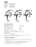 Preview for 2 page of Hans Grohe E Single-Hole Lavatory Faucet 06631XX0 Installation Instructions / Warranty