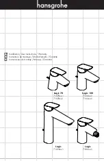 Предварительный просмотр 1 страницы Hans Grohe Logis 70 71070 1 Series Installation/User Instructions/Warranty