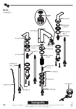 Предварительный просмотр 12 страницы Hans Grohe Metris 31083007 Instructions For Use/Assembly Instructions