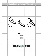 Предварительный просмотр 1 страницы Hans Grohe Metris 31261XX1 Installation Instructions Manual