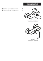 Hans Grohe Metris 31480009 Instructions For Use/Assembly Instructions предпросмотр