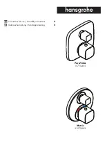 Hans Grohe Metris 31572003 Instructions For Use/Assembly Instructions preview