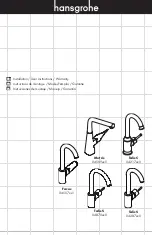 Hans Grohe Metris Bar Faucet 04509 0 Series Installation/User Instructions/Warranty предпросмотр