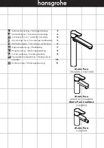 Предварительный просмотр 2 страницы Hans Grohe Metris Puro 31024000 Instructions For Use/Assembly Instructions