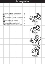 Предварительный просмотр 2 страницы Hans Grohe Metris Puro 31461000 Instructions For Use/Assembly Instructions