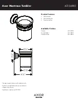 Hans Grohe Montreux Tumbler 42134XX0 Specification Sheet предпросмотр