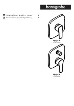 Preview for 1 page of Hans Grohe MySport 71341000 Instructions For Use Manual