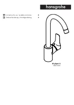 Hans Grohe MySport L 13831000 Instructions For Use/Assembly Instructions preview