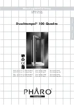 Предварительный просмотр 1 страницы Hans Grohe Pharo Duschtempel 100 Quadra M40L 29 42 Series Installation Instructions Manual