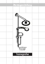 Предварительный просмотр 2 страницы Hans Grohe Plug & Shower Showerpipe 27626000 Installation Instructions Manual