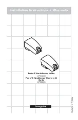 Preview for 1 page of Hans Grohe Porter'E Handshower Holder 27504 Series Installation Instructions / Warranty