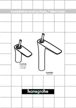 Hans Grohe PuraVida 15070 1 Series Installation Instructions Manual preview