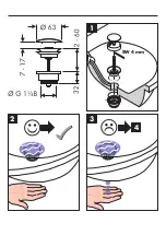 Предварительный просмотр 3 страницы Hans Grohe Push Open 50100 Series Assembly Instructions Manual