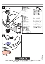 Предварительный просмотр 4 страницы Hans Grohe Push Open 50100 Series Assembly Instructions Manual