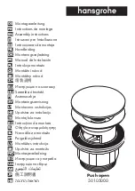 Preview for 1 page of Hans Grohe Push open 50105000 Assembly Instructions Manual