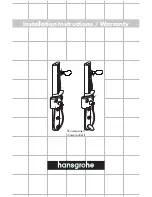 Предварительный просмотр 1 страницы Hans Grohe Showerpanel I Installation Instructions / Warranty