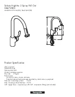 Preview for 1 page of Hans Grohe Solaris HighArc 2 Spray Pull Out 06672XX0 Product Specification