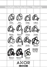 Preview for 1 page of Hans Grohe Starck 10933 1 Series Installation Instructions / Warranty