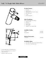 Preview for 1 page of Hans Grohe Talis 32240XX1 Specification Sheet